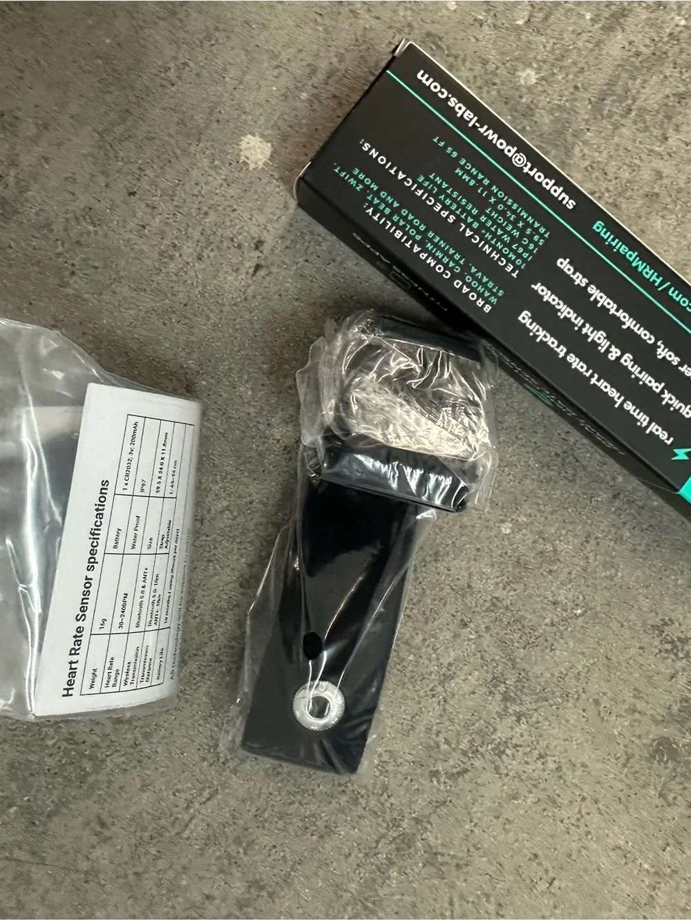 Powr Labs Chest Strap Heart Rate Monitor - Black & Teal